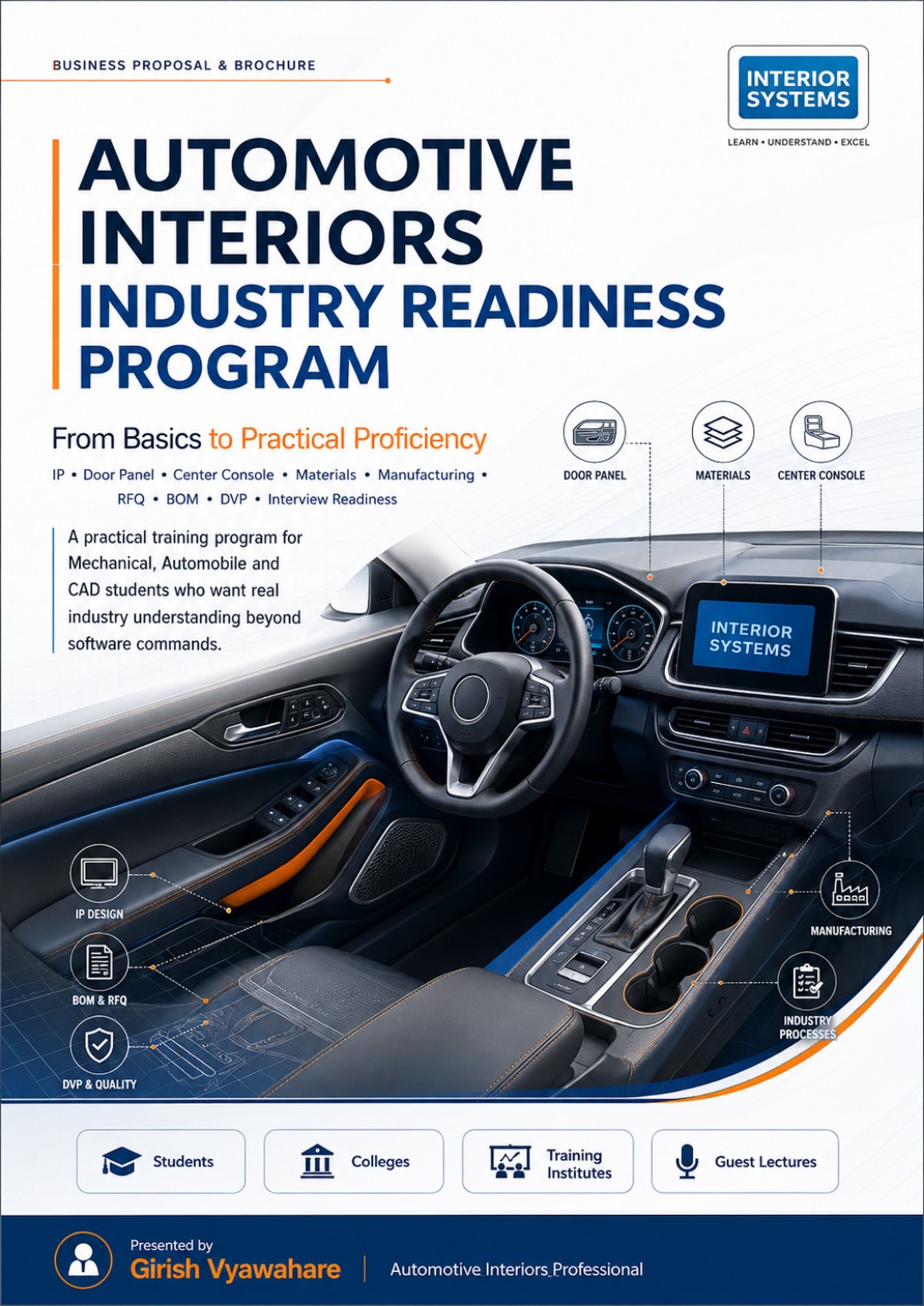 Automotive interiors training promotional visual